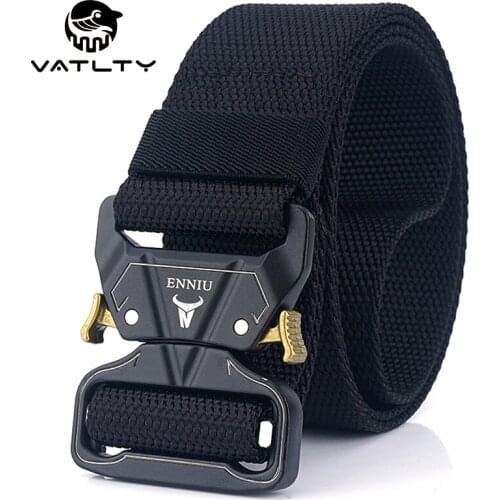 Official Genuine Wide Belt 4.3cm Strong Real Nylon Military Army Belt Rust-proof Metal Quick Release Buckle Tactical Belt Men