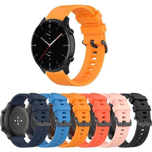 Silicone Bracelet For Amazfit GTR 47mm Official Wrist Strap For Xiaomi Amazfit Pace / Stratos 1 2 3 / GTR2 / GTR 2e Watchband