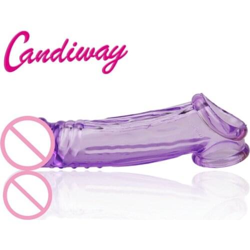 BOLD Extend condoms Reusable Penis extension Gpoint Jelly Delay Impotence contraceptive dildo sleeve Sex toys for Men lover gift