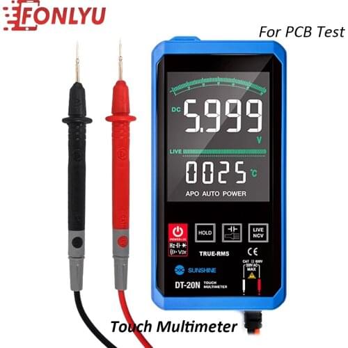 SUNSHINE DT-20N Digital Multimeter with Ohm Volt Amp and Diode Voltage Tester Meter Dual Fused for Anti-Burn For Motherboard PCB