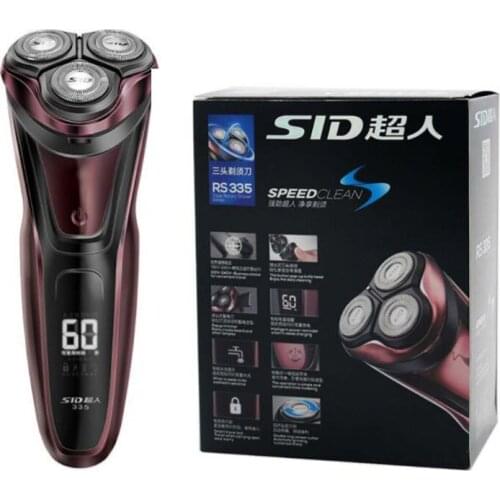 SID RS335 3D Float 3 Head Waterproof Fast Charge Smart LCD Display Electric Shaver Men Beard Trimmer Razor with Intelligent Lock