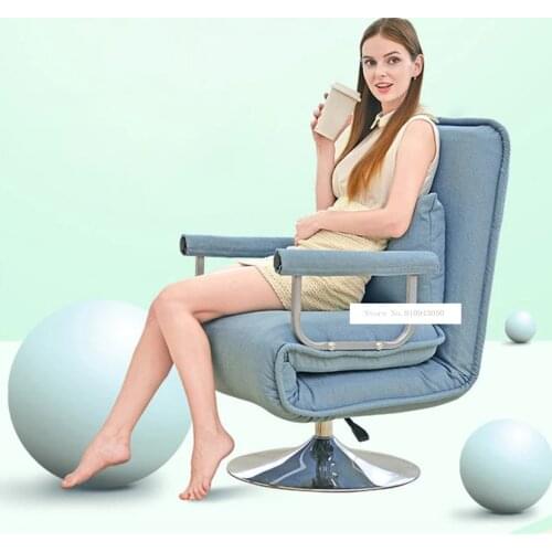 X1 Multifunctional Office Chair Foldable Single Lazy Sofa Bed 5-Gear Adjustment Computer Recliner Chair 360 Degrees Rotation