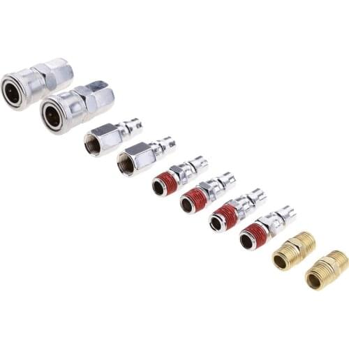10pcs Air Quick Connector Adapter for Air Tool Compressor Auto
