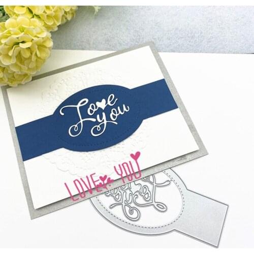 2020 New Love Border Wed Card Frame Metal Cutting Dies Stencil Scrapbooking Embossing Christmas Wedding Crad Craft Stamps