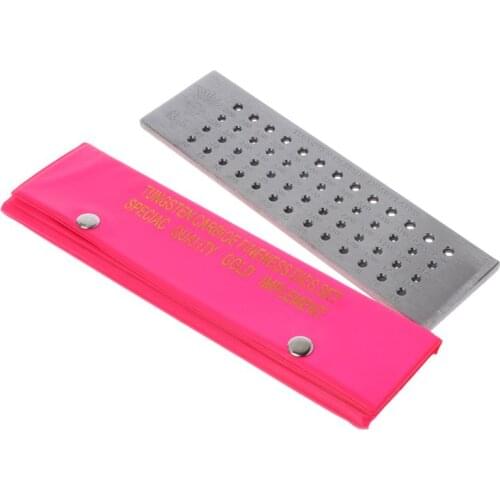 52 Holes Tungsten Carbide Wire Drawplate for Jewelry Making Round 0.26-4.10mm R58E