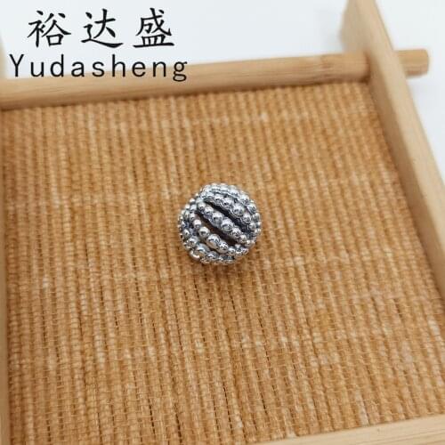 925 Sterling Silver Beaded Openwork Charm Valentines Day Gift Beaded Demonstrate Sophistication and Elegance