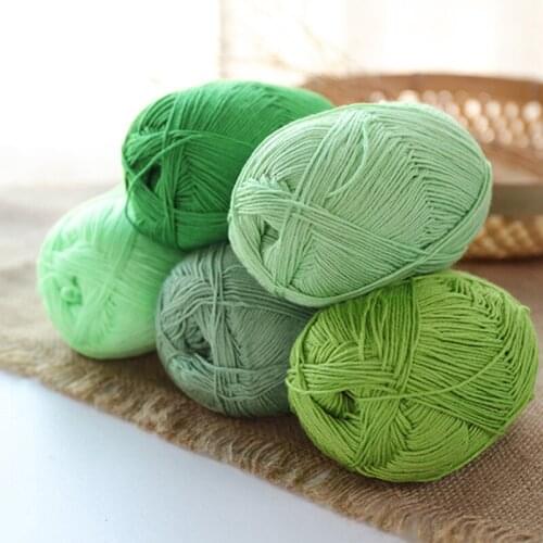Bamboo Charcoal Cotton Yarn Practical DIY Handcraft Fine Wool Line Crochet Thread Soft Baby Milk Cotton Yarn