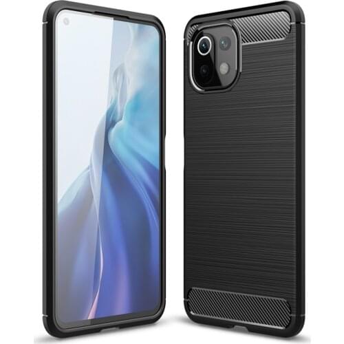Carbon Fiber Bumper For Xiaomi Mi 11 Lite Case For Xiaomi Mi 11 Lite 11i Coque Shockproof Protective Phone Cover For Mi 11 Lite