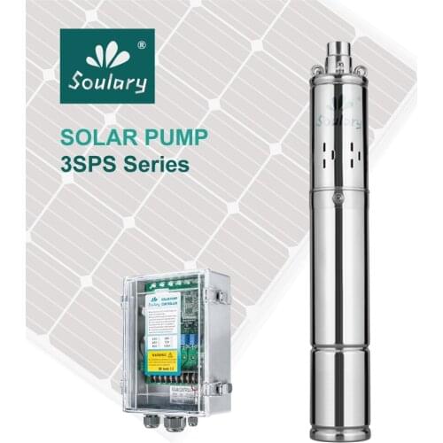 Free Shipping ) 24V best quality pompe solaire (1.3cbm/hr-50m, Model : 3SPS1.3/50-D24/140 )