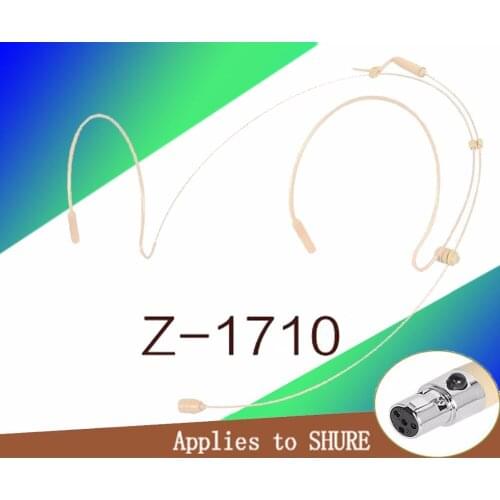 Free Shipping Flesh Colour Mini XLR 4 Pins TA4F 4PIN Connector Plug Headset Microphone For SHURE Wireless BodyPack Transmitter