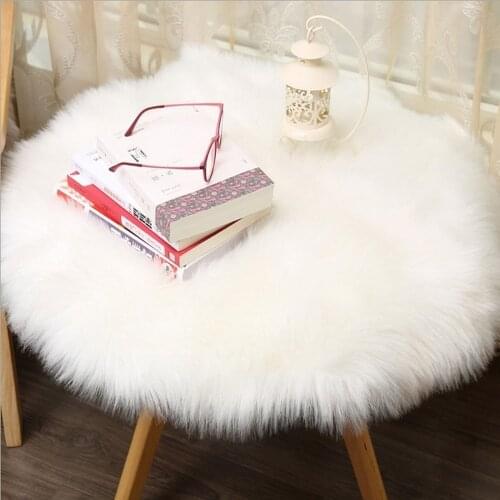 Large Soft Artificial Sheepskin Rug Chair Cover Artificial Wool Warm Hairy Carpet Seat Pad 60x60 CM Floor Mat Rugs Wholesale S60