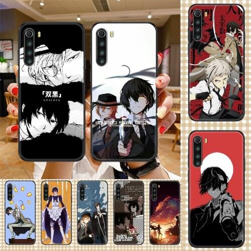 Anime Bungou Stray Dogs Phone case For Xiaomi Redmi Note 7 7A 8 8T 9 9A 9S 10 K30 Pro Ultra black 3D bumper luxury cover pretty