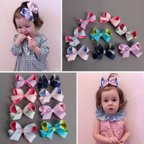 Hot style childrens jewelry baby hair pin security clip three-dimensional twisted leaf bowknot girls hairpin