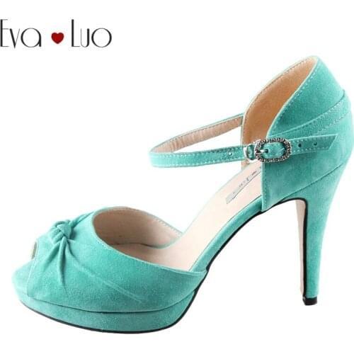 Замшевые туфли-лодочки EVA LUO China At AliExpress