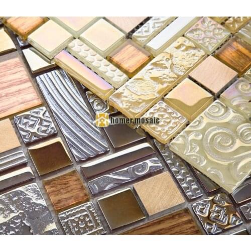 Europe style 3D emboss crystal glass mosaic tiles EHGM1054 for kitchen backsplash bathroom shower dining room wall free shipping