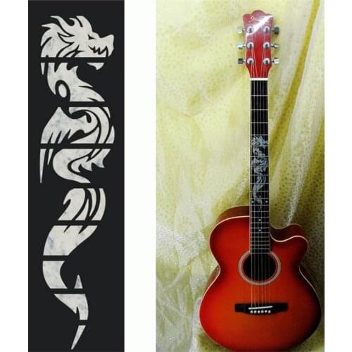 Electric Acoustic Guitar Inlay Sticker Chinese Dragon Fretboard Markers Sticker Decal Guitarra