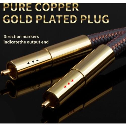 Hifi RCA Cable Accuphase 40th Anniversary Edition RCA Interconnect Audio Cable Gold Plated Plug