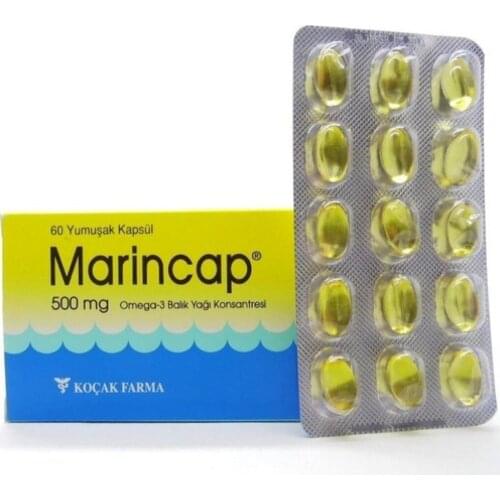 500 mg Omega 3 Fish Oil Capsules EPA DHA Soft gel Supplements Vitamins E for Women Men cholesterol Lower Blood Lipid 60 pcs