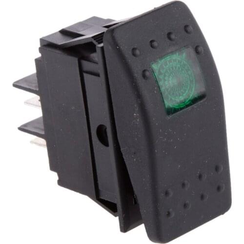 LED Illuminate On Off Control Switch Button For Marine Car DIY 12V 20A Green
