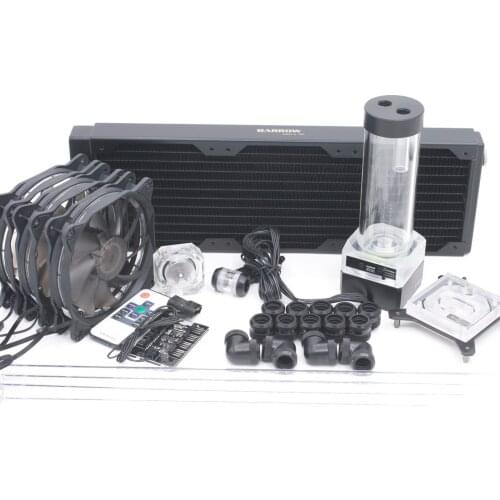 Barrow Water Cooling Kit for CPU Rigid Tube Intel AMD 360mm Copper Radiator