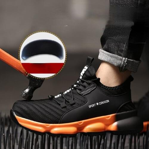Summer Anti-smashing and Anti-puncture Gas Work Shoes Cross-border Hot Sale Labor Insurance Shoes Construction Shoes Mens Shoes