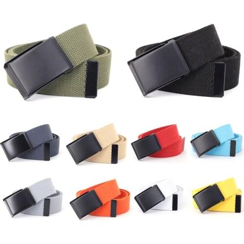 Mens Belts Fashion New Unisex Trousers Belts Canvas Belt Breathable Outdoor Tactical for Jeans Pants Adjustable Waist Belt
