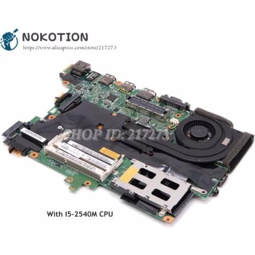 NOKOTION 63Y1725 63Y1921 Main Board For Lenovo Thinkpad T420S Laptop Motherboard H0223-4 48.4KF58.041 I5-2540M CPU DDR3