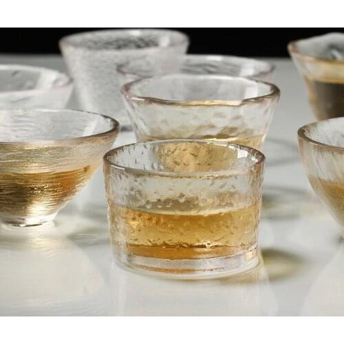 New Frozen Glazed Burn Glass Tea cup Japanese-style Kung Fu Master Single Cup Unique Shape Crystal Clear Ceremony Teacup Gifts