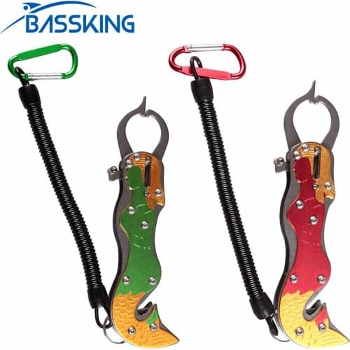 TAF NEW Fishing Lip Gripper with Knife High Quality Aluminum Alloy Multi-purpose Fish Plier Grip Fishing Tool Tackle Pesca
