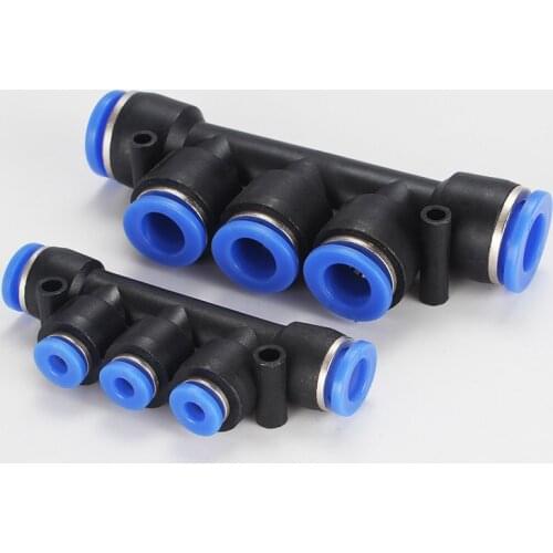 4mm 6mm 8mm 10mm 12mm Reducer Pneumatic Quick Fitting 5 Way Straight Push to Connect Pipe Tube Fittings