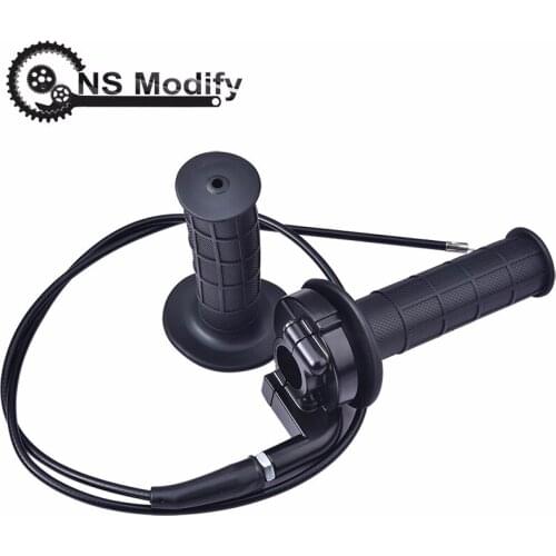 NS Modify 22MM 1 Pair Motorcycle Grips Handle Throttle Clamp With Twist Cable For Motorcycle Scooter Bike 7/8 Inch Handlebar