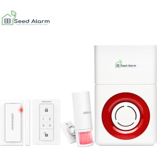 GSM Burglar Alarm System With PIR Motion Detector Remote Controller Window Door Open Sensor For Outdoor Loud Sound 110db