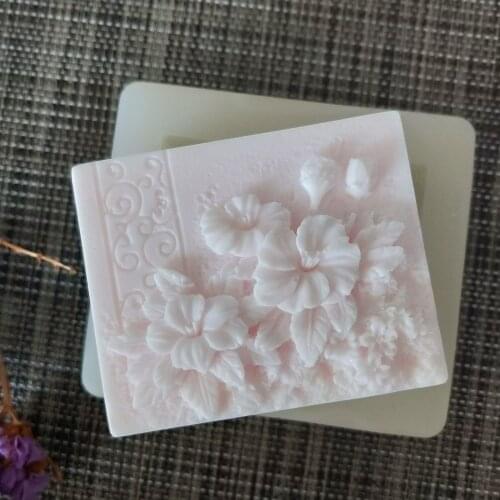 Plum Blossom Silicone Mold Flowers Soap Molds Gypsum Chocolate Candle Candy Mold Clay Resin HC0129 PRZY Square Soap Flower