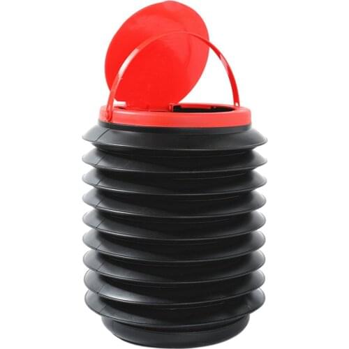 Foldable 4L Car Multifunctional Telescopic Bucket With Lid Foldable Storage Bin Portable Trash Can Car Supplies
