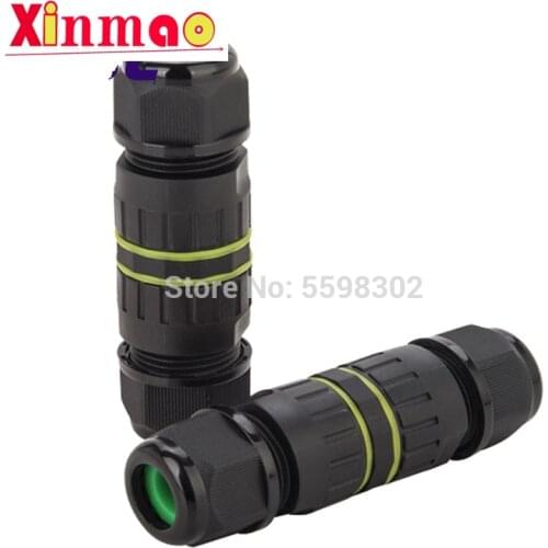 1pc M16 IP68 Cable Connector 3pin 2pin 3.5-10.2mm AC DC 450V 15A Electrical Waterproof Connectors Sealed Retardant Junction Box