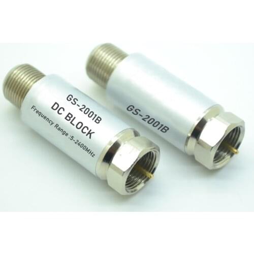 Satellite dc block sma Attenuator 50V 75ohm DC blocker Connector SMA DC Block in-Line Connector F Type female DC-Block 5-2400MHz