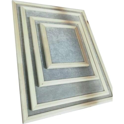 SZanbana Wooden Frame Jewelry Display Stand Rack Velvet Earring Holder Wall Mounted For Bracelet Necklace Showcase Hanging Tray