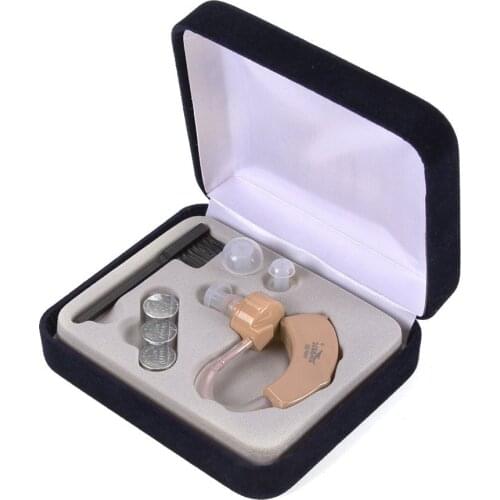 HAP-20 Convenient Hearing Aid Behind the Ear Sound Voice Amplifier Best Hear Aids + Battery for Elderly