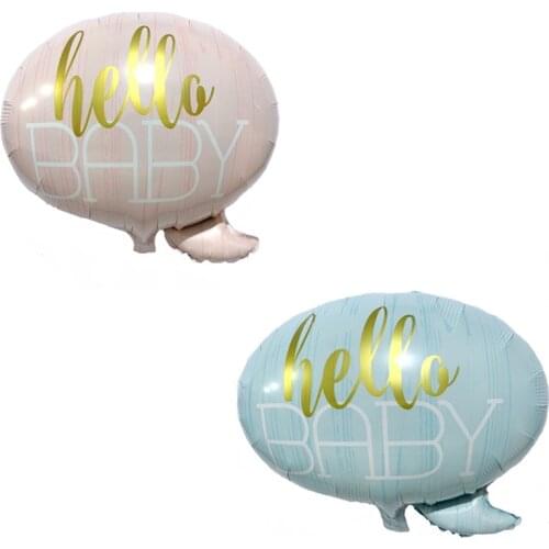 1PC 58*49 hello baby Aluminum foil balloon helium balloon birthday party decorations kids toy baby shower Supplies
