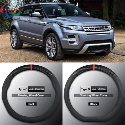Four Seasons Universal Non-Slip Carbon Fiber Suede Steering Wheel Cover For Land Rover Range Rover Evoque Car Accessories