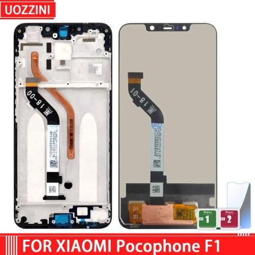 High Qriginal LCD For Xiaomi Pocophone F1 LCD Touch Screen Digitizer Assembly For POCO F1 Display Replace with Frame