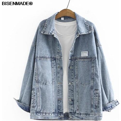 Women Clothing Coats S/XL 2021 Autumn New Design Loose Casual Students Leisure Denim Jacket