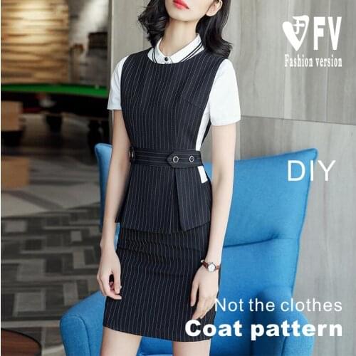 Womens Fake Vest Vest Making Pattern 1:1 Garment Cutting Drawing BWT-93