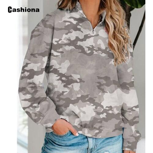 2020 Autumn Sweatshirt Fashion Tie Dry Women Clothing Long Sleeve Casual Block Color Print Top Pullovers Zipper Streetwear