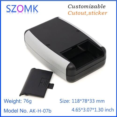 10 pcs 118*78*33mm 9V holder plastic handheld instrument housing portable junction box plastic enclosure for electronics