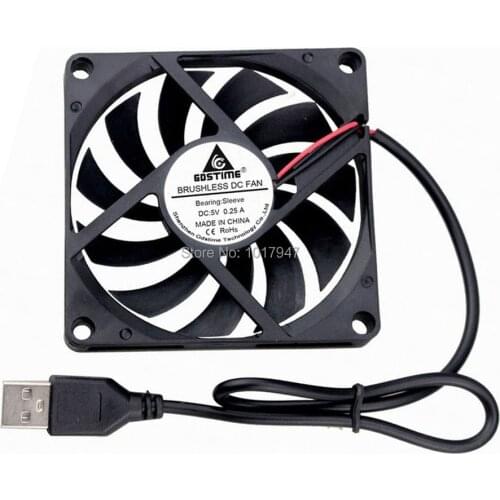 20 Pcs Lot 5V USB Connector 80mm x 10mm CPU PC Fan Cooling Cooler Heatsink Exhaust