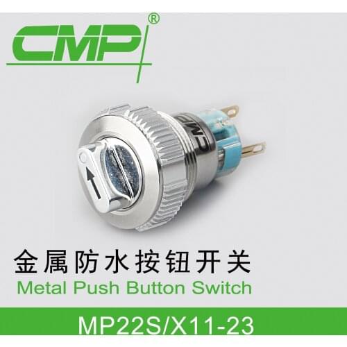 22MM Metal Selection Button Lightless Waterproof Holding With LED on - off Two - Speed Knob Switch
