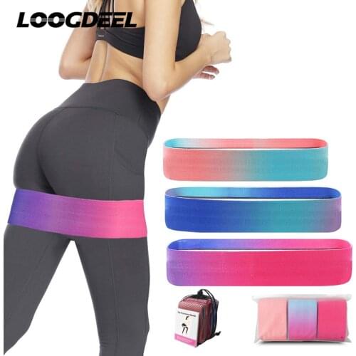 3-Piece Set Fabric Resistance Bands Booty Bands Gym Equipment Workout Elastic Rubber Band For Yoga Sports Fitness Hip Training