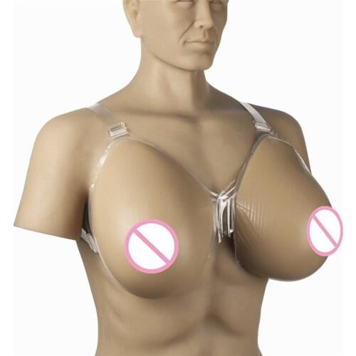 4600g/pair Strap-On Realistic Fake Breasts Form Transsexual Artificial Silicone Boobs Crossdressing Men Tits Breast Cosplay