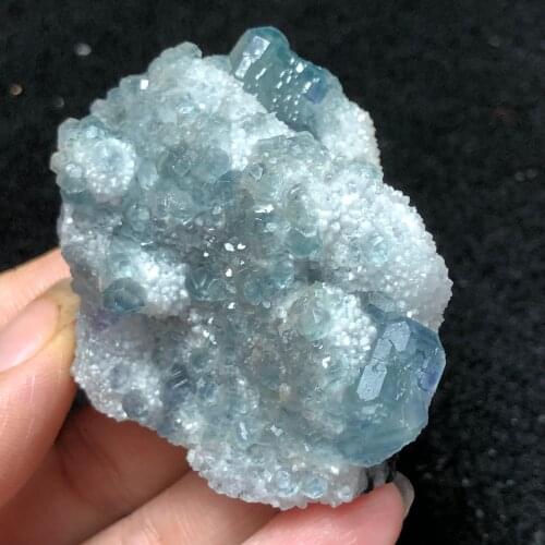 80.2g natural blue-green fluorite mineral ring vein healing teaching specimen stone decoration collection ornaments
